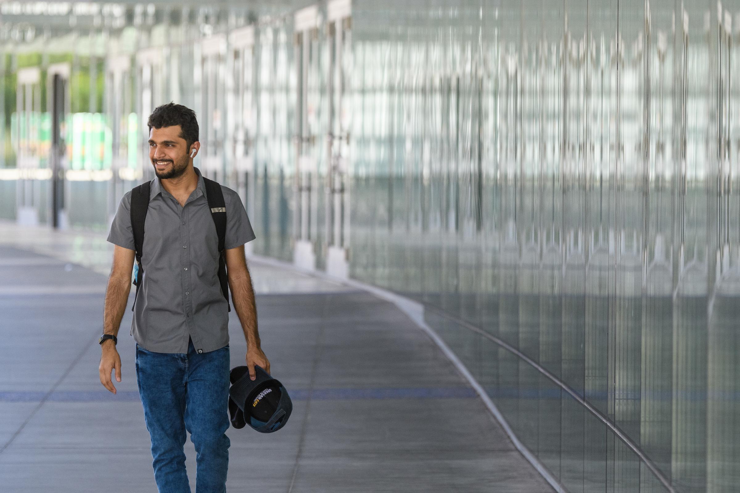 Student walking